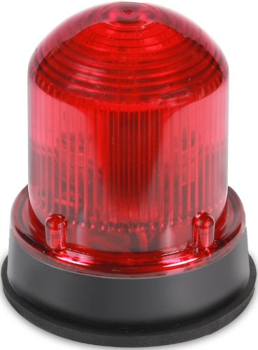 [Australia - AusPower] - Edwards Signaling 125STRNR120AB Flashing Xenon Strobe Beacon, Corrosion Resistant Enclosure, Normal Output 175K Peak Candela, 120V AC, Black Base, Red 