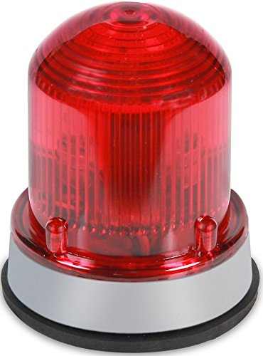 [Australia - AusPower] - Edwards Signaling 125STRNR120A Flashing Xenon Strobe Beacon, Corrosion Resistant Enclosure, Normal Output 175K Peak Candela, 120V AC, Gray Base, Red 