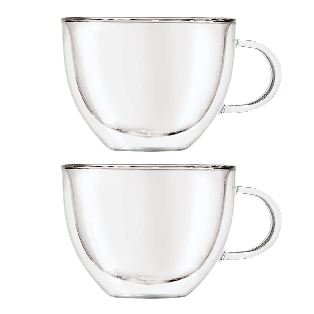 [Australia - AusPower] - Oggi Set of 2 Double Walled Insulated 16-Ounce Borosilicate Glass Cappuccino Mugs 