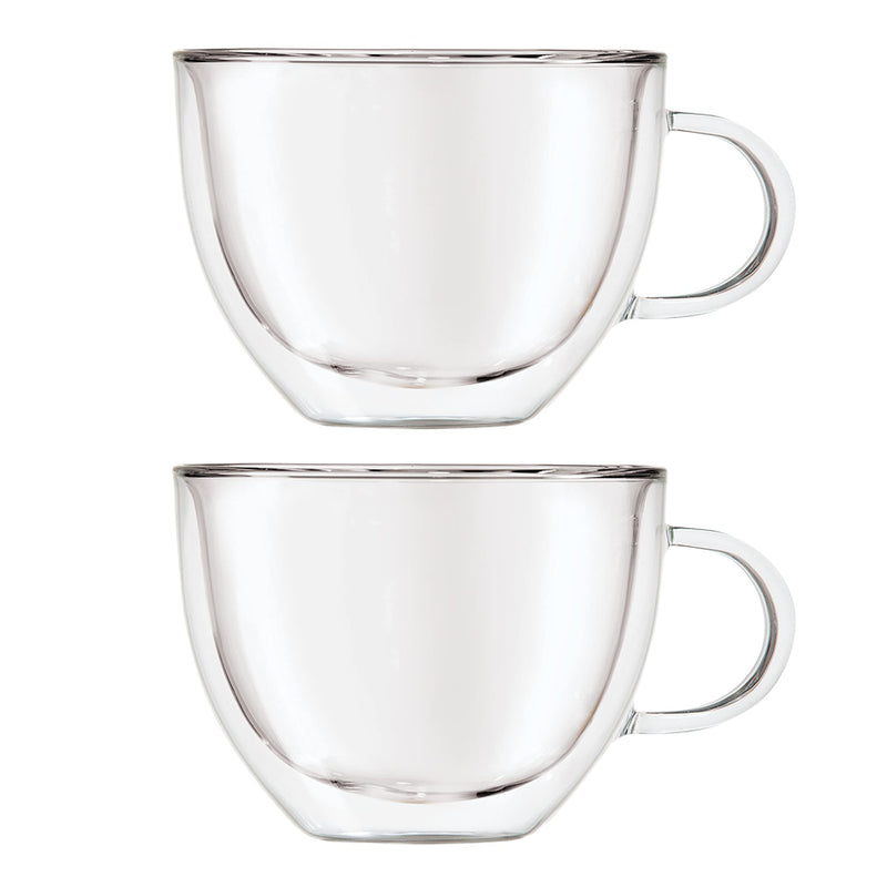 [Australia - AusPower] - Oggi Set of 2 Double Walled Insulated 16-Ounce Borosilicate Glass Cappuccino Mugs 