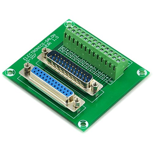 [Australia - AusPower] - Electronics-Salon D-SUB DB25 Male/Female Header Breakout Board, DSUB Terminal Block, Connector. 