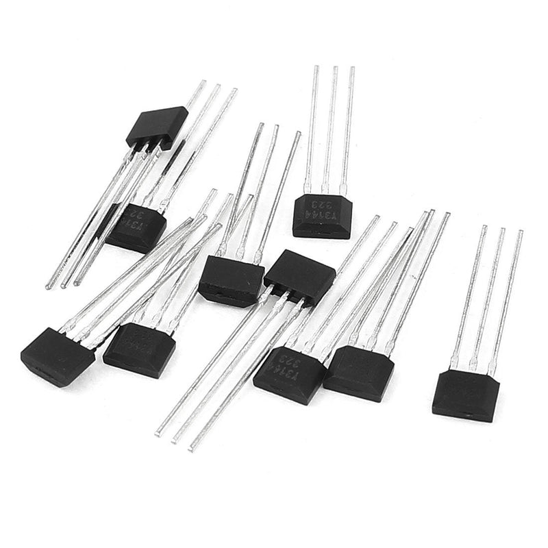 [Australia - AusPower] - uxcell 10 Pcs A3144 3 Terminal Sensitive Hall Effect Switch Sensor 