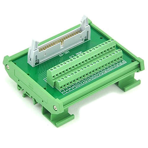 [Australia - AusPower] - DIN Rail Mount Flat Ribbon Cable 0.1" FRC Connector Interface Module, Terminal Block Breakout Board (IDC40 2x20Pin) IDC40 2x20Pin 