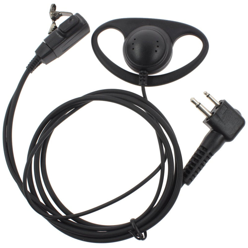 [Australia - AusPower] - AOER D Shape Earpiece Headset PTT for Motorola Two Way Radio Walkie Talkie 2pin 