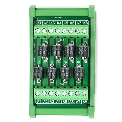 [Australia - AusPower] - Electronics-Salon DIN Rail Mount 6 Amp 1000V 8 Individual Diode Module, 6A10. 