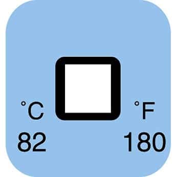 [Australia - AusPower] - Digi-Sense Irreversible 1-Point Square Temperature Label, 104F/40C; 50/Pk 