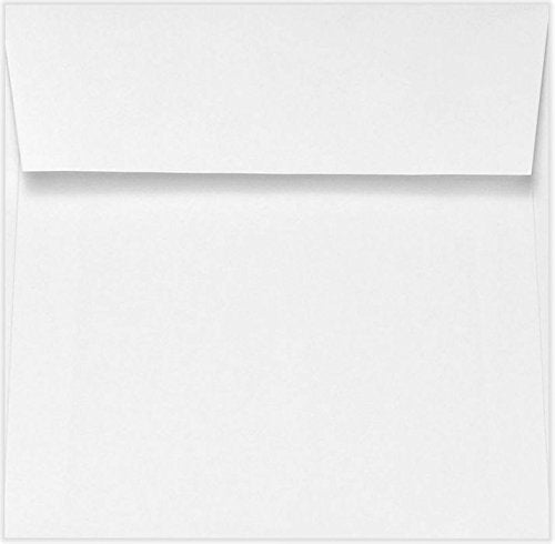 [Australia - AusPower] - LUX Paper Square Invitation Envelopes for 5 1/4 x 5 1/4 Cards in 80 lb. Bright White, Printable Envelopes for Invitations, with Peel & Press Seal, 50 Pack, Envelope Size 5 1/2 x 5 1/2 (White) 80lb. Bright White 