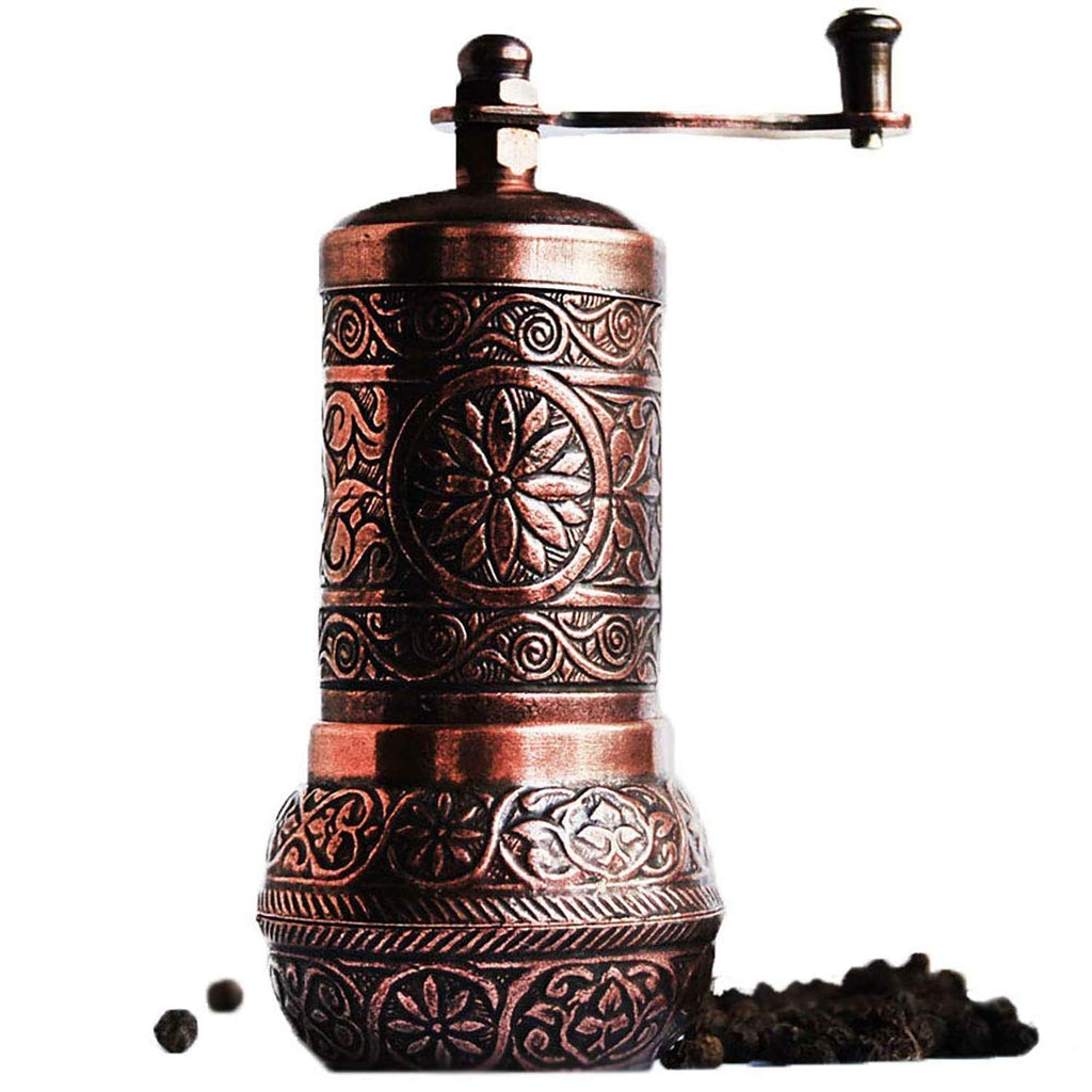 [Australia - AusPower] - Bazaar Anatolia Pepper Grinder, Pepper Mill, Spice Grinder, Turkish Grinder (Antique Copper 4.2") Antique Copper 