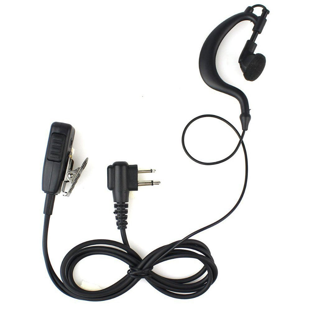 [Australia - AusPower] - AOER Advanced G Shape Police Earpiece Headset PTT Mic for 2-pin Motorola Radio CP040 CP200 XTNi DTR VL50 