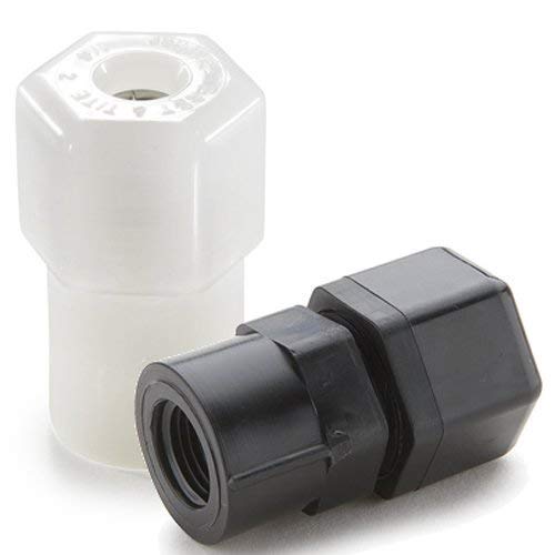[Australia - AusPower] - Parker Hannifin P6FC8 Fast & Tite Polypropylene Female Connector Fitting, 3/8" Compression Tube x 1/2" Female NPTF, Black 
