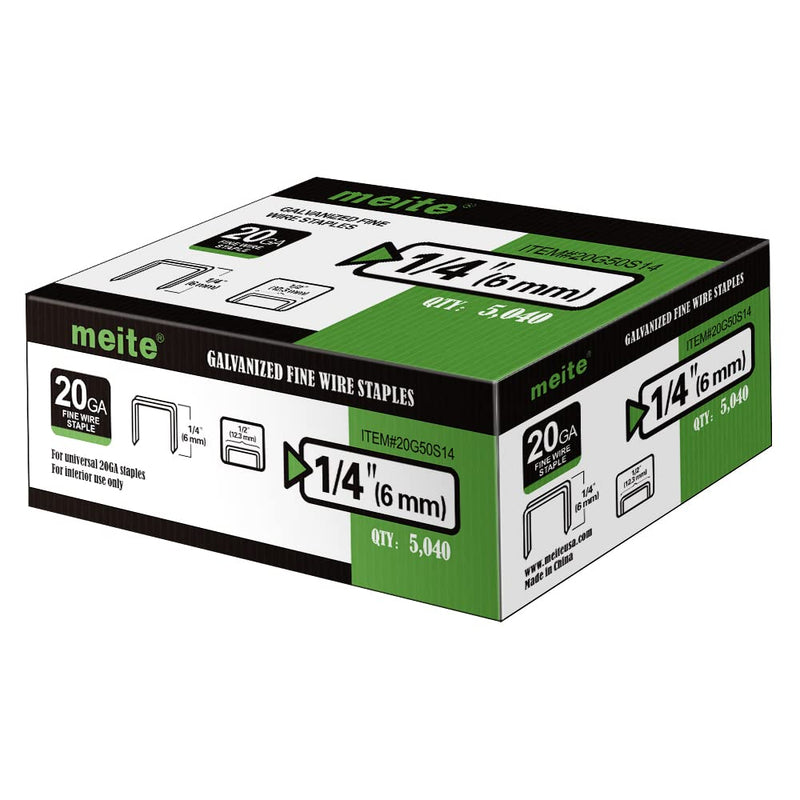 [Australia - AusPower] - Meite 20 Gauge 50 Series 1/2-Inch Crown 1/4-inch Length Upholstery Staples 5,000 Pcs Per Box (1) 