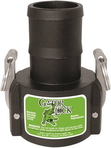 [Australia - AusPower] - Green Leaf GLP 150 C NL Series Polypropylene Gator Lock Cam Lever Coupling, Non-Locking, 1 1/2" Female Coupler/Hose Shank 