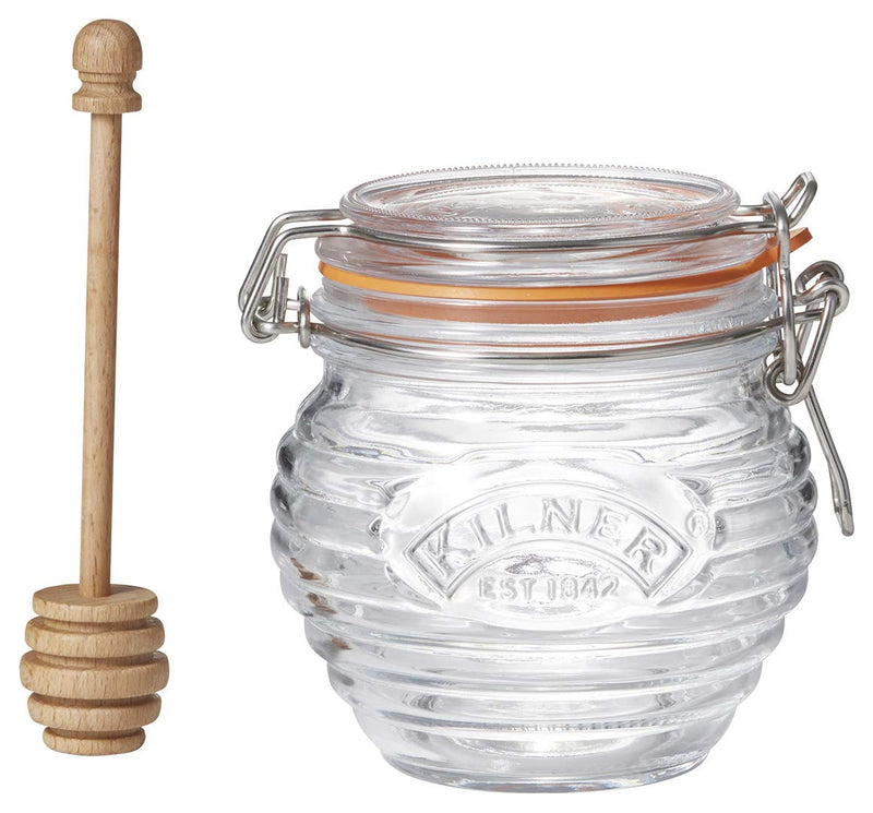 [Australia - AusPower] - Kilner Honey Pot With Dipper, 13.5 Fluid Ounces 