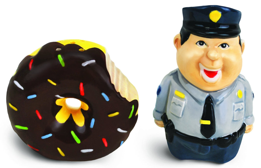 [Australia - AusPower] - BigMouth Inc Bad Cop No Donut Salt and Pepper Shaker Set, Blue 