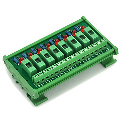 [Australia - AusPower] - Electronics-Salon 8 Channel Fuse Interface Module,for 100~250VAC, Din Rail Mount,w/Fail Indicator 