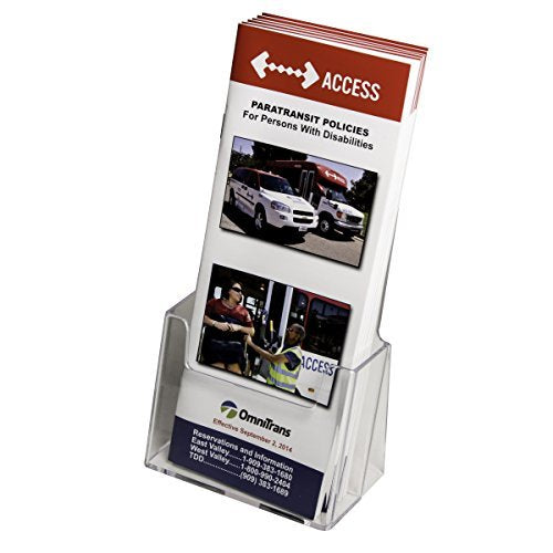 [Australia - AusPower] - Clear-Ad - LHF-S100 - Acrylic Trifold Brochure Holder - Pamphlet Display Stand (Single Pack) 1 Pack 
