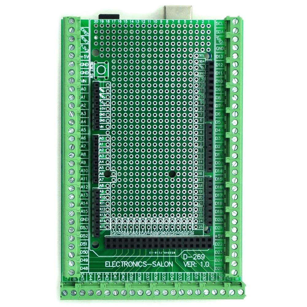 [Australia - AusPower] - Electronics-Salon Prototype Screw/Terminal Block Shield Board Kit for Arduino MEGA-2560 R3. 