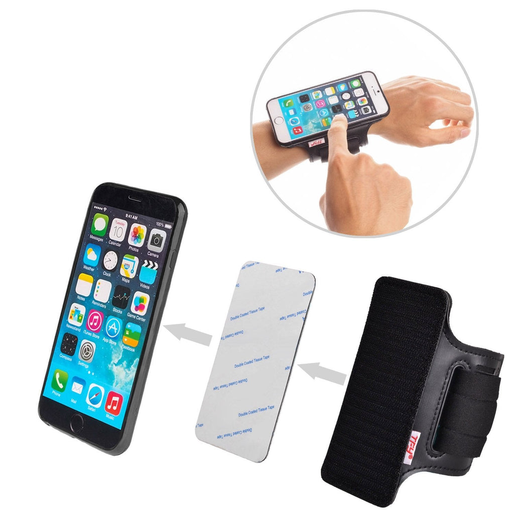 [Australia - AusPower] - TFY Universal Sport Armband Plus Hook & Loop Fastening Tape Adhesive Patch - DIY Detachable Band for iPhone X / 8/8 Plus - iPhone SE 5/6 / 6S / 7 Plus - Samsung Galaxy S7 / S7 Edge and More 