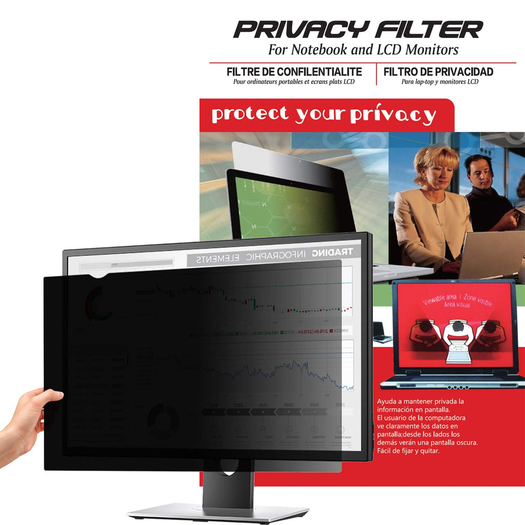 [Australia - AusPower] - APeiSi Privacy Screen Filter for 23.0 Inch Computer Widescreen Monitor Anti-Glare, Anti-Blue Light Screen Protector for Data Confidentiality - 16:9 Aspect Ratio 