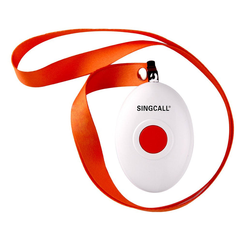 [Australia - AusPower] - SINGCALL Oval Rounded Shape Lightweight, Comfortable More Convenient,Olderly Patients Children Patrol Officers' Calling, 1-Button Pager APE160 