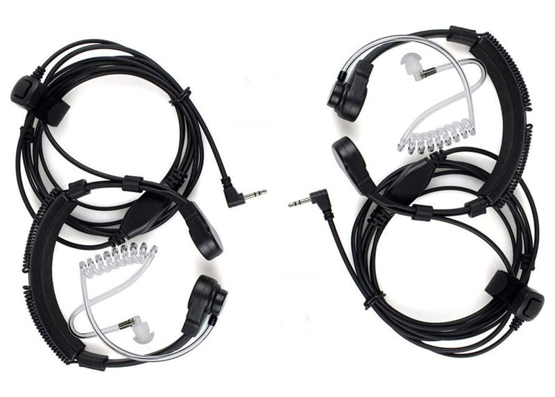 [Australia - AusPower] - 2Pack Throat Mic Covert Acoustic Tube Earpiece Headset with Finger PTT Compatible with Motorola Radio T100 T107 T100TP T200TP T260 T260TP T280 T460C T465 T600 T605 T800 T5428 T6200 Two Way Radio 