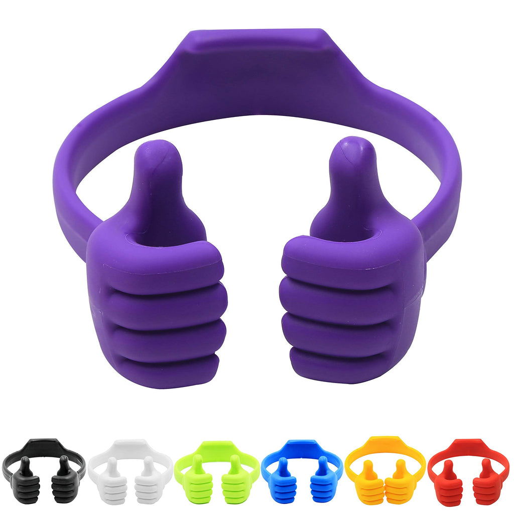 [Australia - AusPower] - Thumbs-up Cell Phone Stand, Pack of 7, Honsky Universal Flexible Multi-Angle Cute Desk Desktop Phone Holder, Compatible with Android Switch Nintendo Tablet, Assorted Colors, Bundle Black,blue,purple,green,red,white,pink 