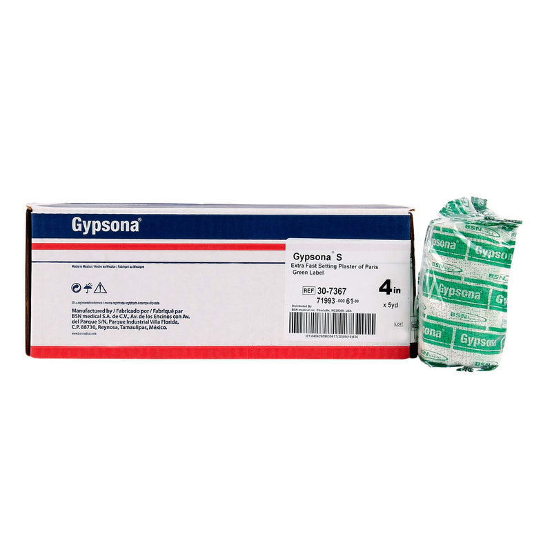 [Australia - AusPower] - BSN Medical 30-7367 GYPSONA S Bandages and Splints, Extra Fast Setting, 4" x 5 yd. Size (Pack of 12) 