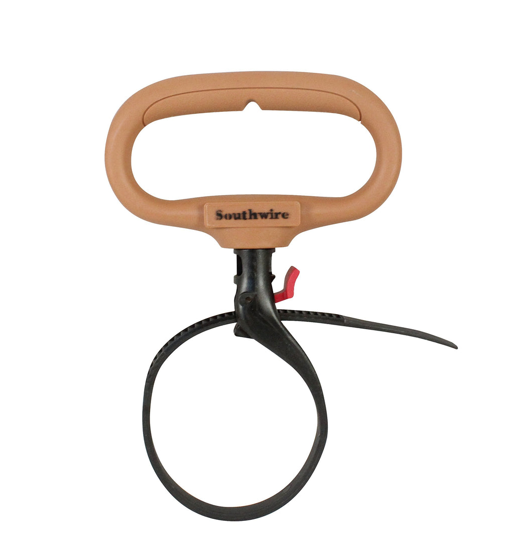 [Australia - AusPower] - Southwire CLPT02 2-Inch Adjustable Heavy Duty Clamp Tie w/ Rotating Handle, Reusable Zip Down Cable, Brown 