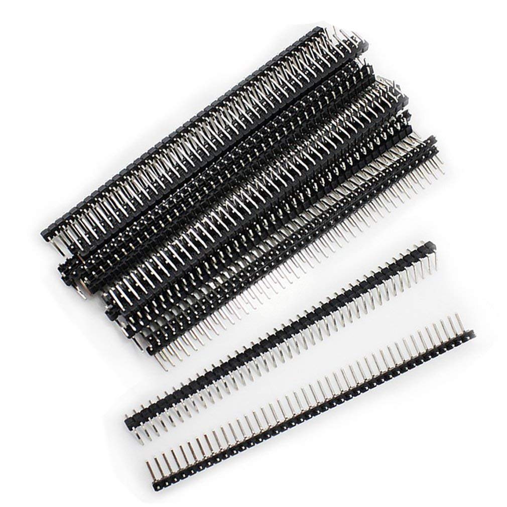 [Australia - AusPower] - HiLetgo 10pcs 1 * 40P Single Row Pin Bent Pin Copper Needles 2.54mm Pitch 