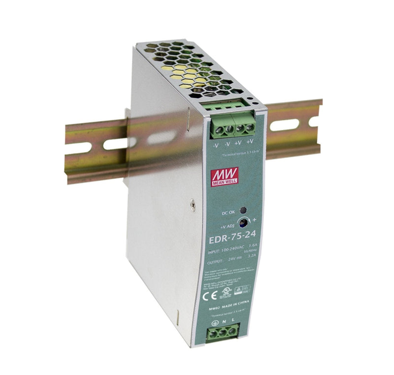 [Australia - AusPower] - AC to DC Switching DIN Rail Power Supply 24 Volts 3.2 Amps 76.8 Watts 