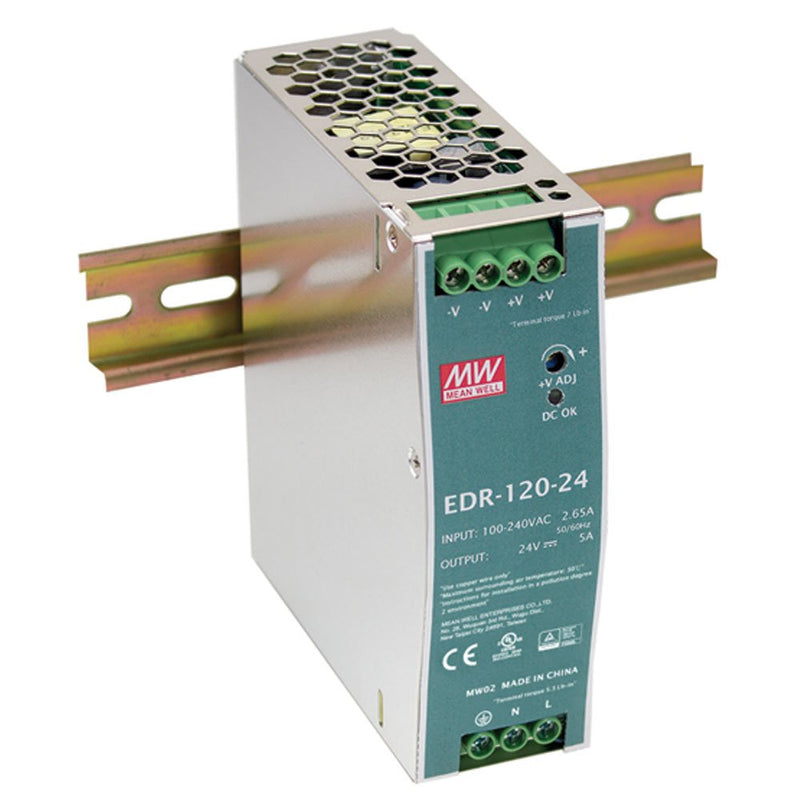 [Australia - AusPower] - MEAN WELL EDR-150-24 Single Output Industrial DIN Rail Power Supply 