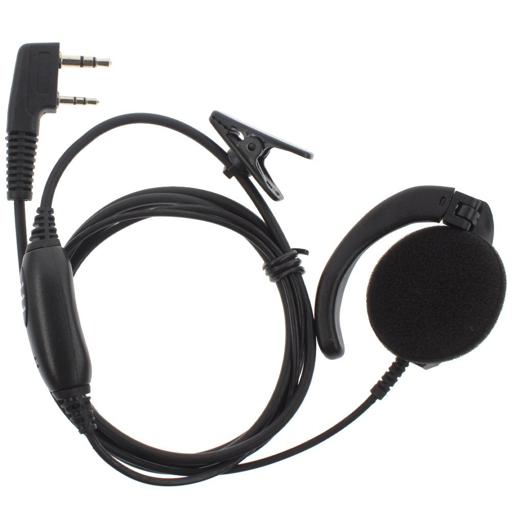 [Australia - AusPower] - Tenq Advanced Earpiece Headset PTT/VOX for 2-pin Kenwood Nexedge Hytera Puxing Wouxun Radio 