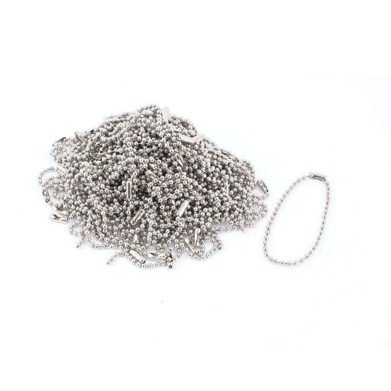 [Australia - AusPower] - uxcell Stainless Steel Ball Tag Key Chain Connector 6 Inch Long 2.4mm Bead Dia 100 Pcs 