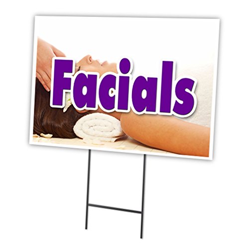 [Australia - AusPower] - FACIALS 12"x16" Yard Sign & Stake Outdoor Plastic coroplast Window 