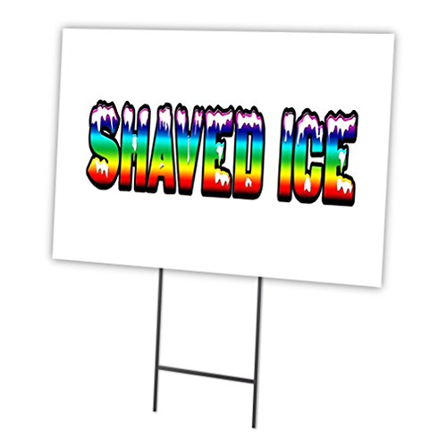 [Australia - AusPower] - Shaved ICE 12"x16" Yard Sign & Stake Outdoor Plastic coroplast Window 