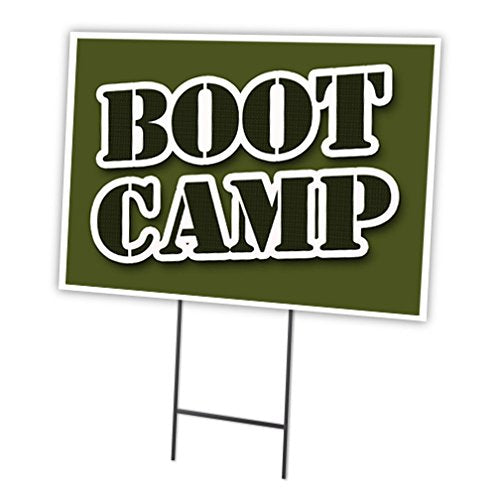 [Australia - AusPower] - Boot Camp 12"x16" Yard Sign & Stake | Advertise Your Business | Stake Included Image On Front Only | Made in The USA 12" X 16" Single Sided 