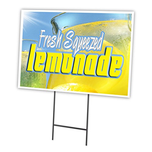 [Australia - AusPower] - Lemonade 12"x16" Yard Sign & Stake Outdoor Plastic coroplast Window 12" X 16" Single Sided 
