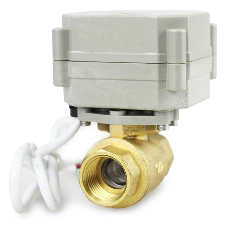 [Australia - AusPower] - HSH-Flo 2 Way 1/2" 3/4" 1" 1-1/4" 12V/24VAC/DC Brass On/Off Auto Return Electrical Position Feedback Motorized Ball Valve (1/2 Inch) 1/2 Inch 