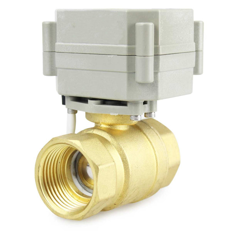 [Australia - AusPower] - HSH-Flo 2 Way 1/2" 3/4" 1" 1-1/4" 110-230VAC Brass On/Off Auto Return Electrical Position Feedback Motorized Ball Valve (1 Inch) 1 Inch 