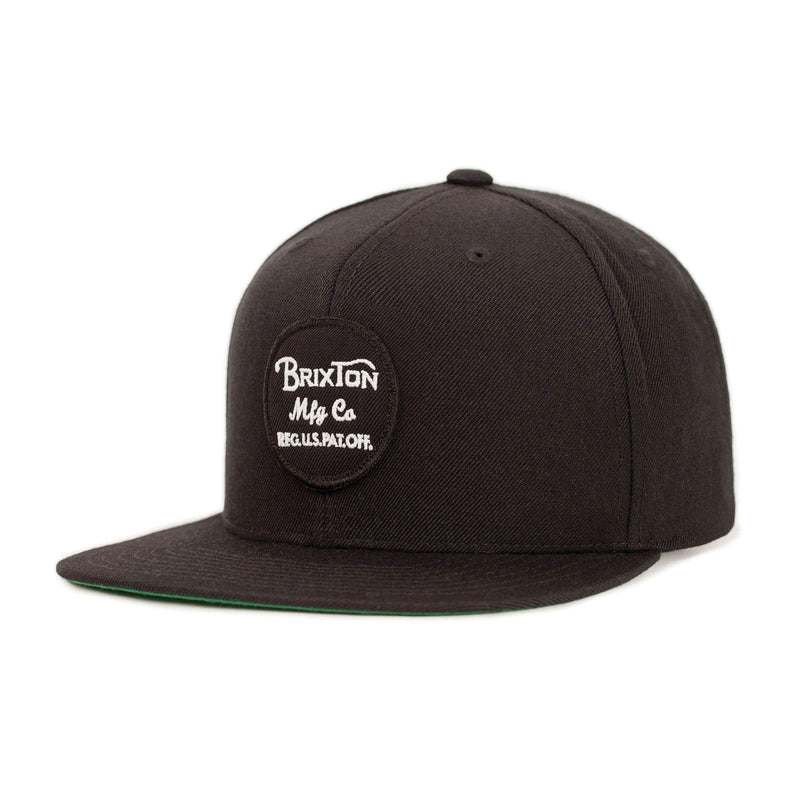 [Australia - AusPower] - Brixton Men's Wheeler Snapback One Size Black 