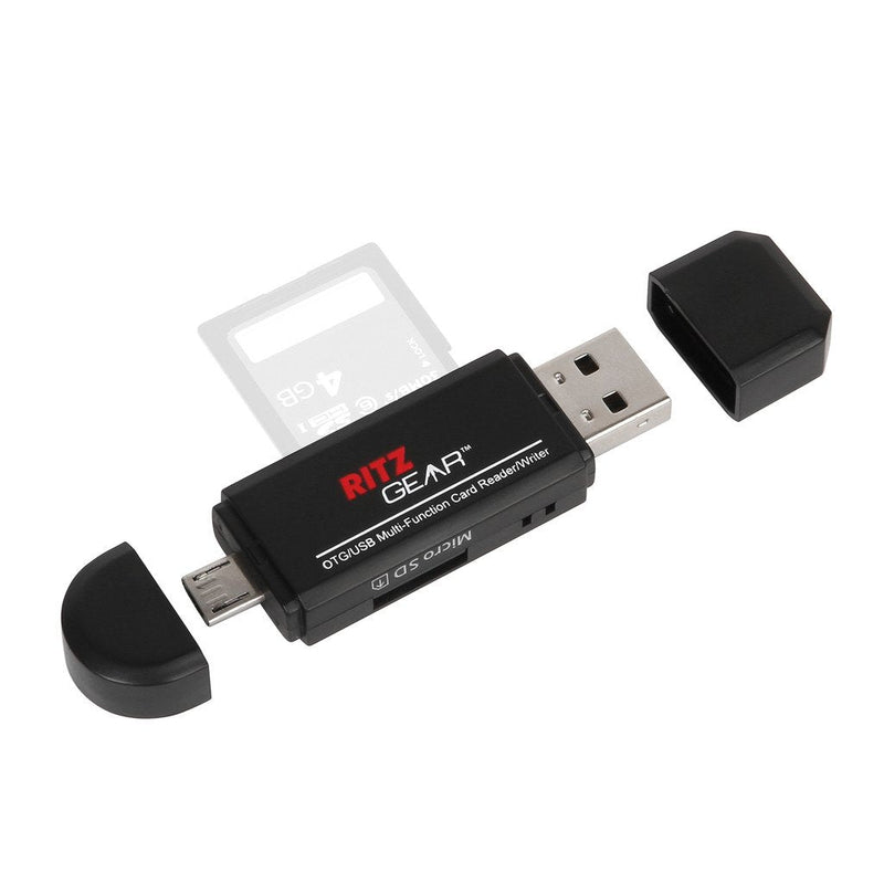 [Australia - AusPower] - Ritz Gear OTG USB/Micro USB Multi-Function SD/Micro SD Card Reader/Writer for PC, Tablet and Smartphones (3-Pack) 