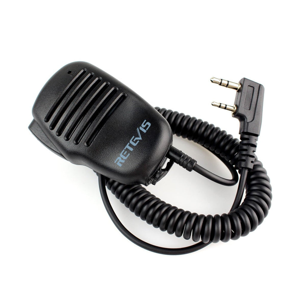 [Australia - AusPower] - Retevis 2 Pin Shoulder Speaker for Baofeng UV-5R 888S Retevis RT22 RT21 RT19 H-777 H-777S RT15 RT22S RT68 RB18 RT27 RB35 RT21V 2 Way Radio Mic 3.5mm Audio Jack Walkie Talkie Microphone (1 Pack) 