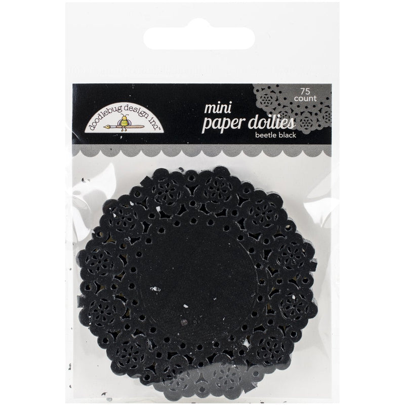 [Australia - AusPower] - DOODLEBUG Mini Doilies (75 Pack), Beetle Black 
