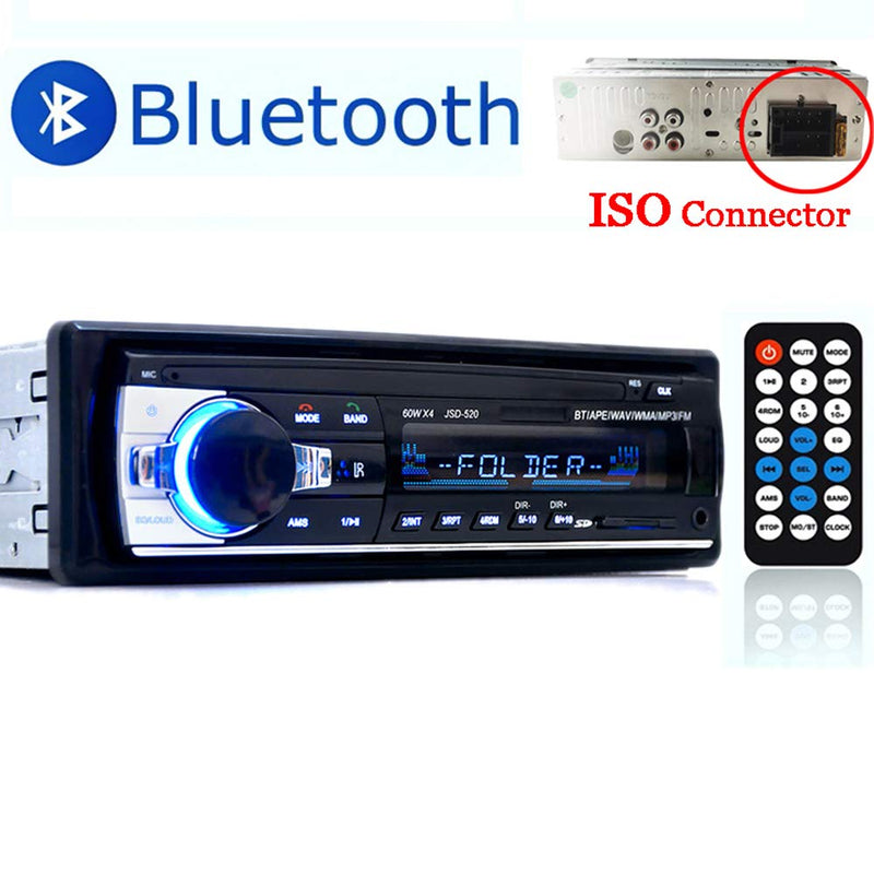 [Australia - AusPower] - PolarLander Car Radio Audio USB/SD/MP3 Player Receiver Bluetooth Hands-Free with Remote Control Black 1 Din 