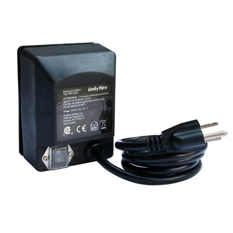 [Australia - AusPower] - onlyfire Universal Grill Electric Replacement Rotisserie Motor 110 Volt 4 Watt On/Off Switch, Black Plastic 
