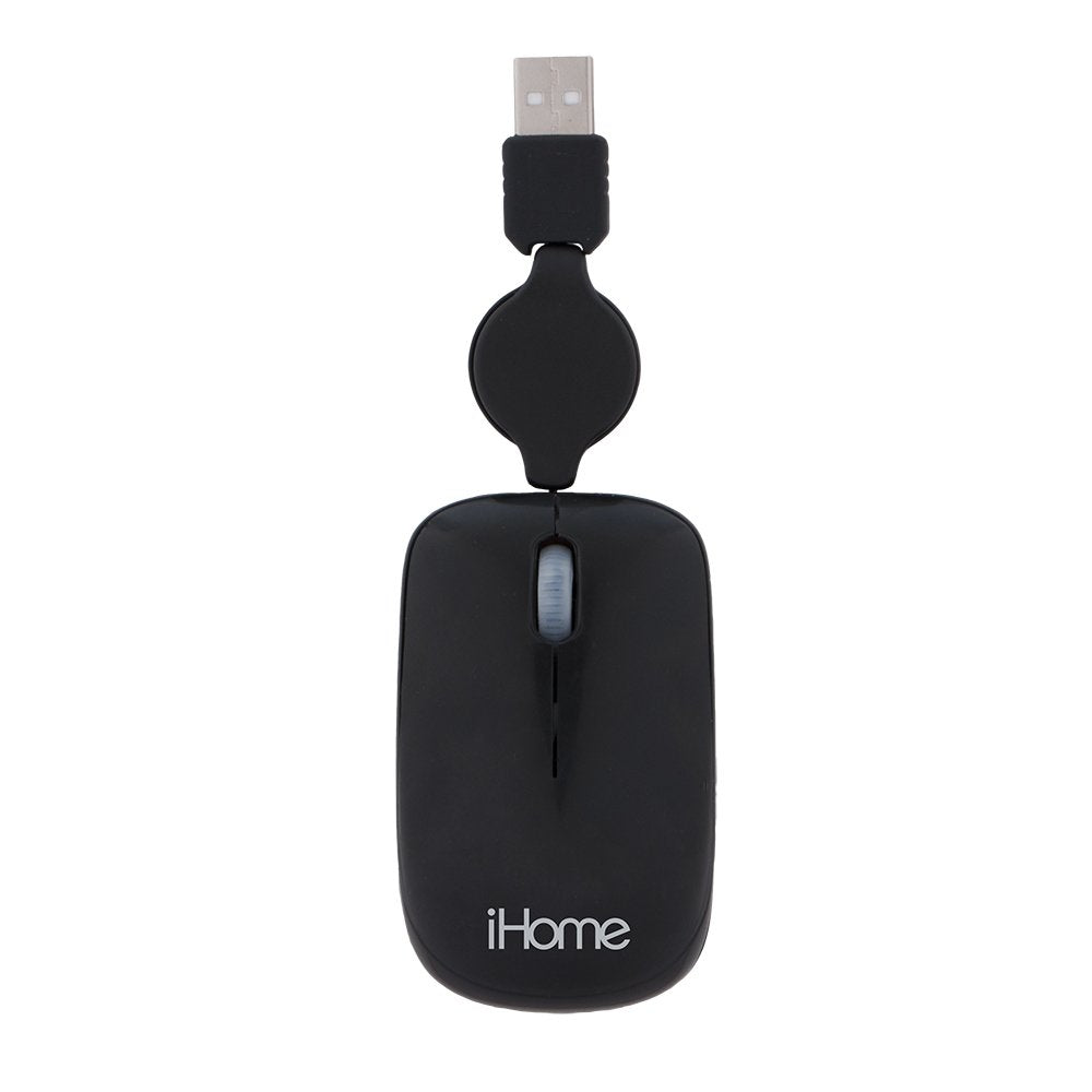[Australia - AusPower] - iHome by Lifeworks Technology IH-M200B Tractable Travel Mouse - Optical Travel Mouse (Black) black 