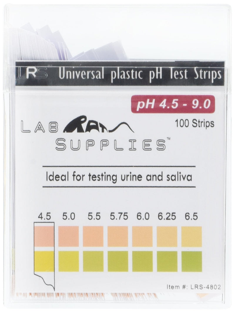 [Australia - AusPower] - Plastic pH Test Strips, Universal Application (pH 4.5-9.0), 100 Strips | for Urine, Saliva, Aquariums, etc. 