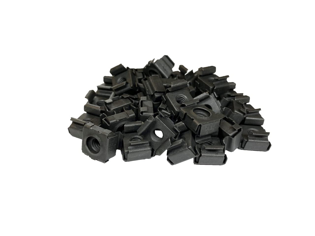 [Australia - AusPower] - RackGold Black 12-24 Cage Nuts 25 Pack - USA Made 