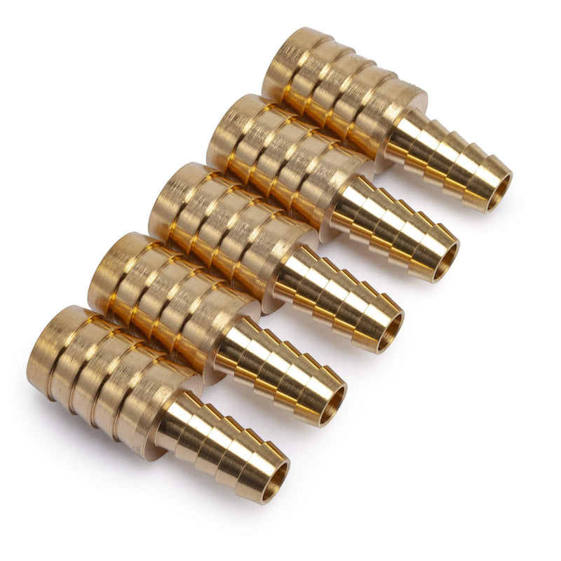 [Australia - AusPower] - LTWFITTING Brass Barb Hose Reducing Splicer Mender 3/8-Inch ID Hose x5/8-Inch ID Hose Fitting Air Water Fuel Boat(Pack of 5) 