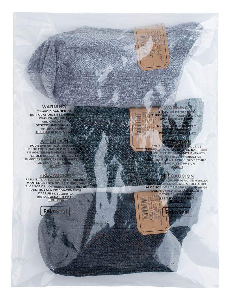 [Australia - AusPower] - PaknSeal Clear 9x12 Self Seal Poly Bags, Suffocation Warning (100 Count) 9"x12" 